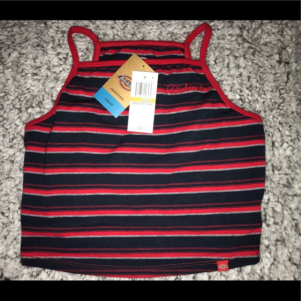 DICKIES striped square-neck Tank Top